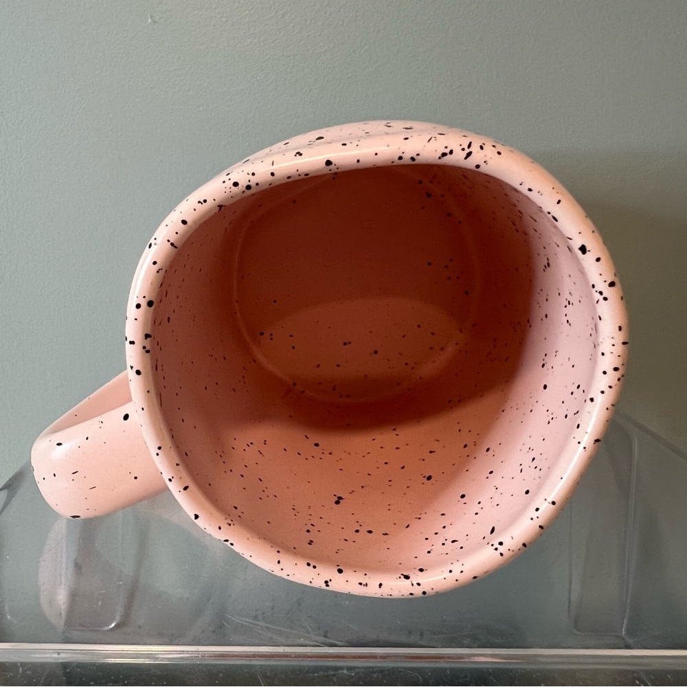 Rae Dunn Artisan Collection Speckled Pink Eggspert Hunter Mug Coffee Cup. 16 oz. - Picture 4 of 9